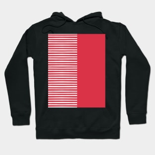 Red and white stripes effect Hoodie